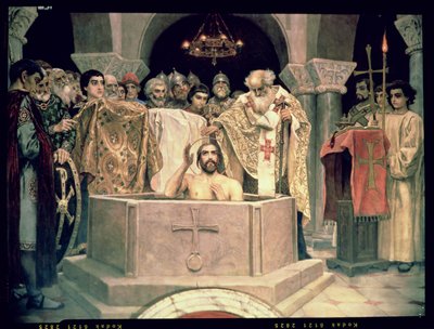The Christening of Grand Duke Vladimir by Victor Mikhailovich Vasnetsov